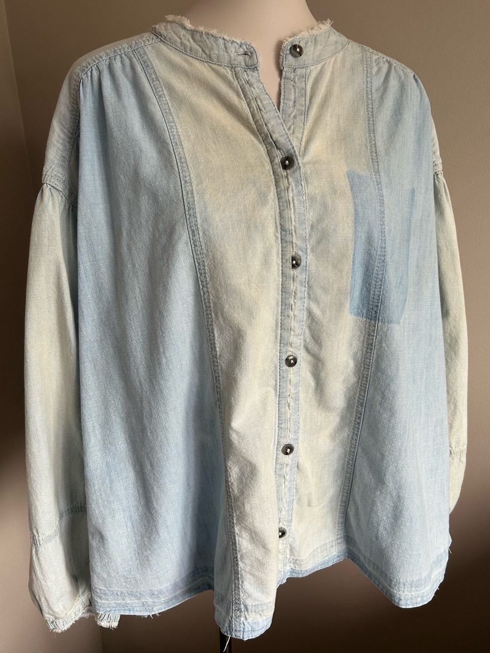 We The Free by Free People “Set Sail” Denim Button-Up Shirt - Picture 3 of 12